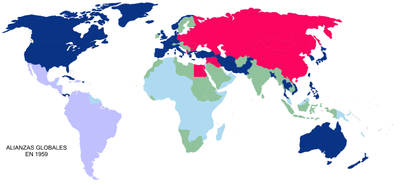 mapa del món a La Guerra Freda
